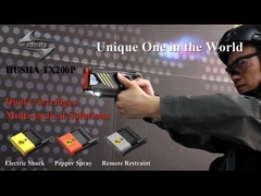 Dual Cartridges Stun Gun Dengan Electric Shock Pepper Spray Dan Remote Restraint